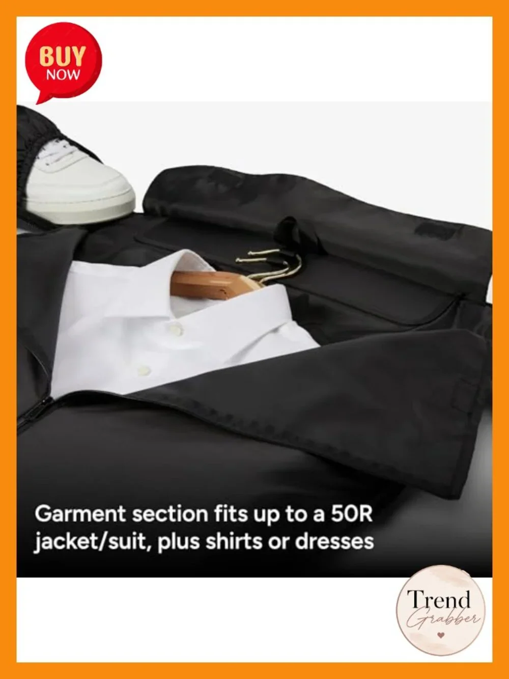 2-in-1 Convertible Garment Duffel 45L Carry On with Shoe Pockets